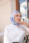 Vangogh Dubai Pamuk Gökkuşağı Desen Mavi Beden;Standart