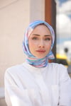 Vangogh Dubai Pamuk Gökkuşağı Desen Mavi Beden;Standart