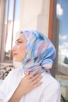 Vangogh Dubai Pamuk Gökkuşağı Desen Mavi Beden;Standart
