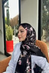 Vangogh Vual İpek Şal Siyah