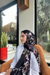 Vangogh Vual İpek Şal Siyah