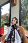 Vangogh Vual İpek Şal Siyah