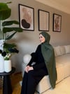 Velora %100 Doğal Pamuk İpek Seri-Haki Yeşil