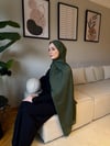 Velora %100 Doğal Pamuk İpek Seri-Haki Yeşil