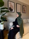 Velora %100 Doğal Pamuk İpek Seri-Haki Yeşil
