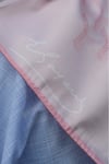 Yazı Desen Twill Eşarp-Pudra
