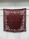 Yıldız Desen Saten Fular-Bordo