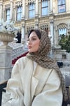 Yün İpek İthal A Kalite Çift Taraflı Şal Kahve