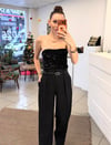BLUZ - ŞENİZ BUTİK STRAPLEZ PAYET BLUZ 