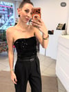 BLUZ - ŞENİZ BUTİK STRAPLEZ PAYET BLUZ 