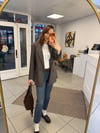 CEKET - ŞENİZ BUTİK ÇİZGİLİ BLAZER CEKET KAHVE