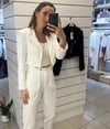 CEKET - ŞENİZ BUTİK FERMUARLI ATLAS KUMAŞ CROP BLAZER CEKET 