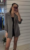 CEKET - ŞENİZ BUTİK KOL ÇITÇIT DETAYLI BLAZER CEKET GRİ