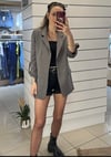 CEKET - ŞENİZ BUTİK KOL ÇITÇIT DETAYLI BLAZER CEKET GRİ