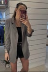 CEKET - ŞENİZ BUTİK KOL ÇITÇIT DETAYLI BLAZER CEKET GRİ