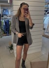 CEKET - ŞENİZ BUTİK KOL ÇITÇIT DETAYLI BLAZER CEKET GRİ