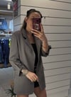 CEKET - ŞENİZ BUTİK KOL ÇITÇIT DETAYLI BLAZER CEKET GRİ