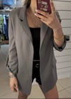 CEKET - ŞENİZ BUTİK KOL ÇITÇIT DETAYLI BLAZER CEKET GRİ