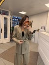 CEKET - ŞENİZ BUTİK KUŞAKLI TEK DÜĞME OVERSİZE BLAZER CEKET