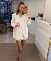 CEKET - ŞENİZ BUTİK TEK DÜĞME ATLAS KUMAŞ BLAZER CEKET