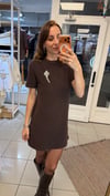 ELBİSE - ŞENİZ BUTİK DOKUMA SELANİK KUMAŞ ÇIKARILABİLİR BROŞLU ELBİSE 