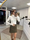 ETEK - ŞENİZ BUTİK SÜET ÖNDEN YIRTMAÇLI HAKİ ETEK