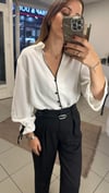 GÖMLEK - ŞENİZ BUTİK KOLLARINDA İP DETAYLI GÖMLEK 