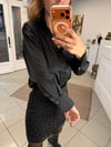 GÖMLEK - ŞENİZ BUTİK SATEN GÖMLEK SİYAH