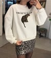 SWEATSHİRT - ŞENİZ BUTİK BASKI DETAYLI EKRU SWEATSHİRT
