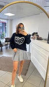 SWEATSHİRT - ŞENİZ BUTİK ÖNÜ BASKILI SWEATSHİRT LACİVERT
