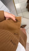 TAKIM - ŞENİZ BUTİK FİTİLLİ KADİFE ETEK CEKET TAKIM KAHVE