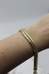 VIP Çelik 14K Altın Kaplama İtalyan Zincir Model Bileklik - (20 cm) unisex