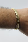 VIP Çelik 14K Altın Kaplama İtalyan Zincir Model Bileklik - (20 cm) unisex