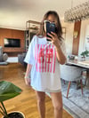 Lobster Baskılı Oversize Beyaz T-Shirt – Yazlık Trend Salaş Tişört