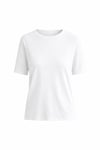 Tok Kumaş Pamuklu Basic Beyaz T-Shirt | Rahat Kesim Günlük
