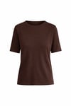 Tok Kumaş Pamuklu Basic Kahve T-Shirt | Rahat Kesim Günlük