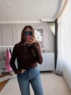 TRANSPARAN KAŞMİR BLUZ - KAHVE