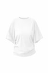 Yarasa Kol Beyaz Basic Pamuk Tshirt