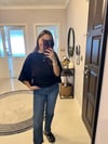 Yarasa Kol Oversize Basic T-Shirt – Beyaz