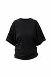 Yarasa Kol Oversize Basic T-Shirt – Beyaz