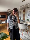 Zebra Desenli Kapitone İtalyan Yelek | Şık ve Modern Kadın Yelek