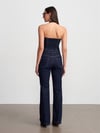 Dilvin Halter Yaka Denim Tulum-Lacivert