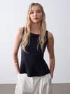 Dilvin Korse Peplum Bluz-Siyah