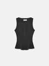 Dilvin Korse Peplum Bluz-Siyah
