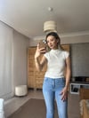 Beyaz Basic Bluz