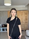 Fermuarlı Tasarım Siyah Takım