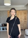 Fermuarlı Tasarım Siyah Takım