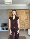 Kahve Yelekli Takım