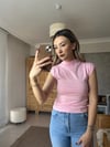 Pembe Basic Bluz