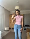 Pembe Basic Bluz
